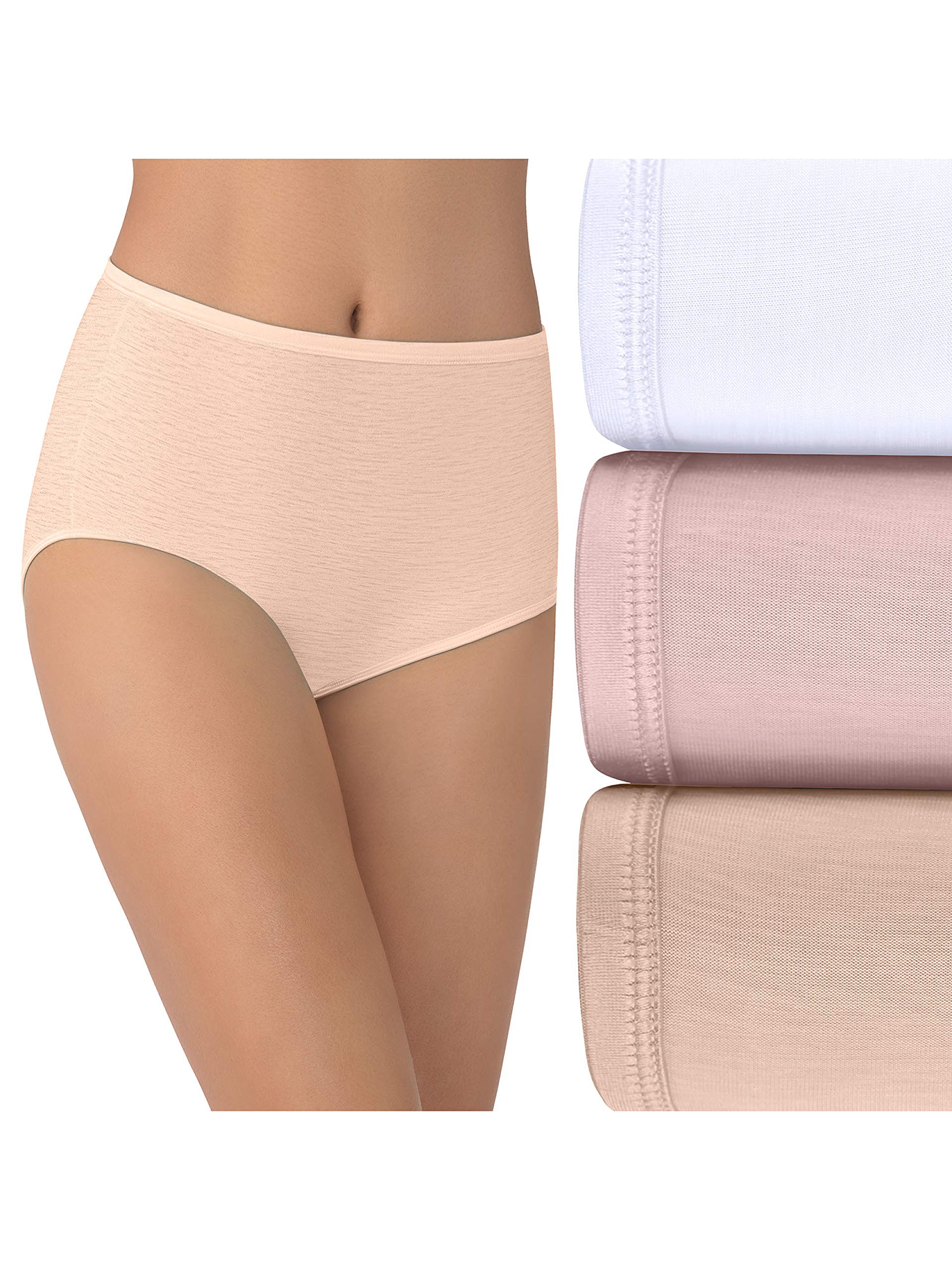 Vanity Fair Women's Illumination Brief Panties | Silky Stretch & Satin Trim | OEKO-TEX STANDARD 100
