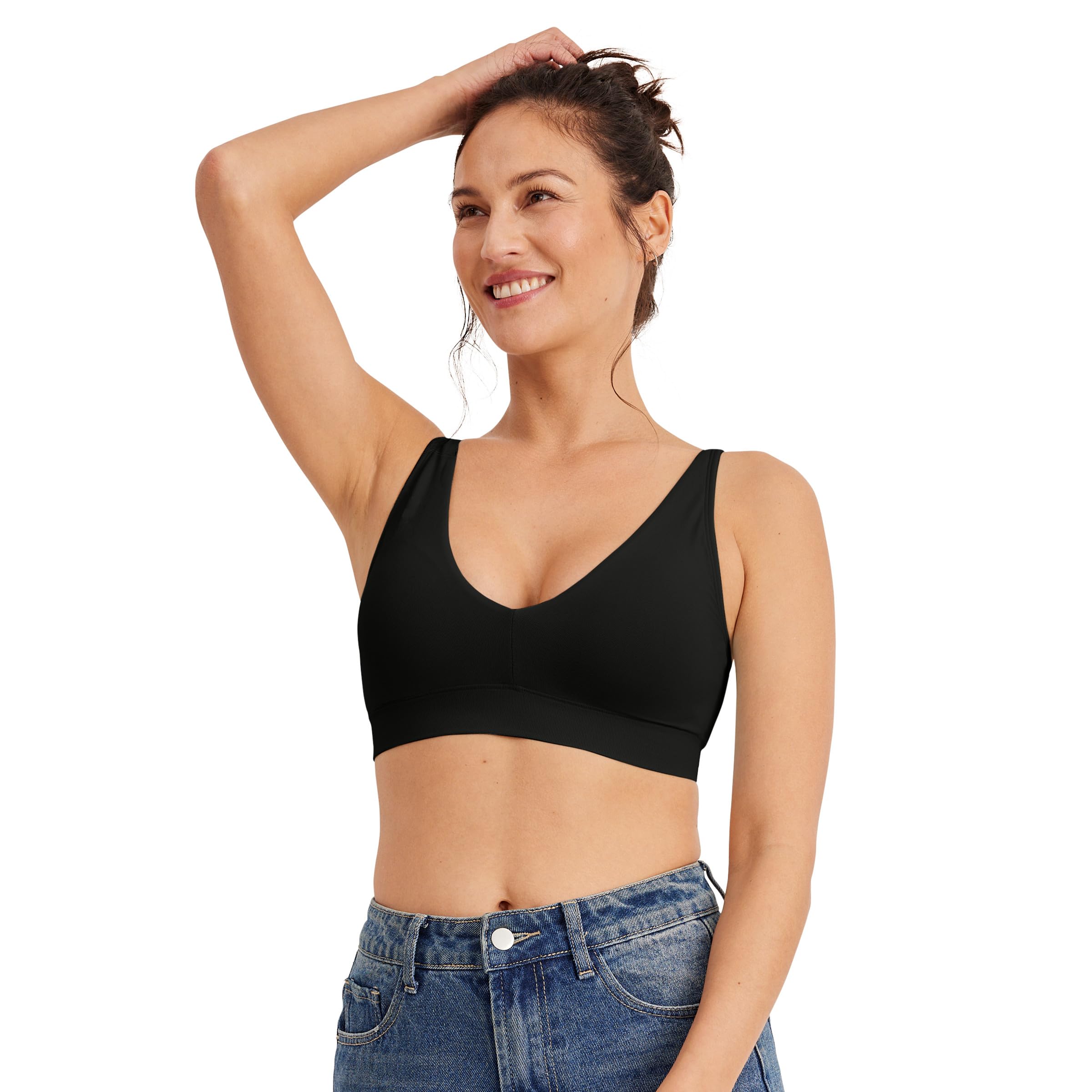 Jockey Women's Seamfree Light Support Bralette for Comfort and Breathability at Home and Gym
| Jockey Women's Seamfree